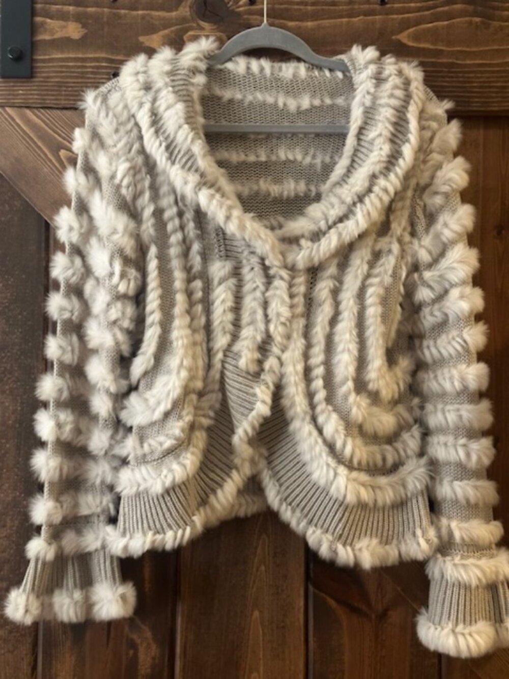 Dismero Made in Italy | Knit Sweater with Fur & Matching Scarf Vtg Sz L